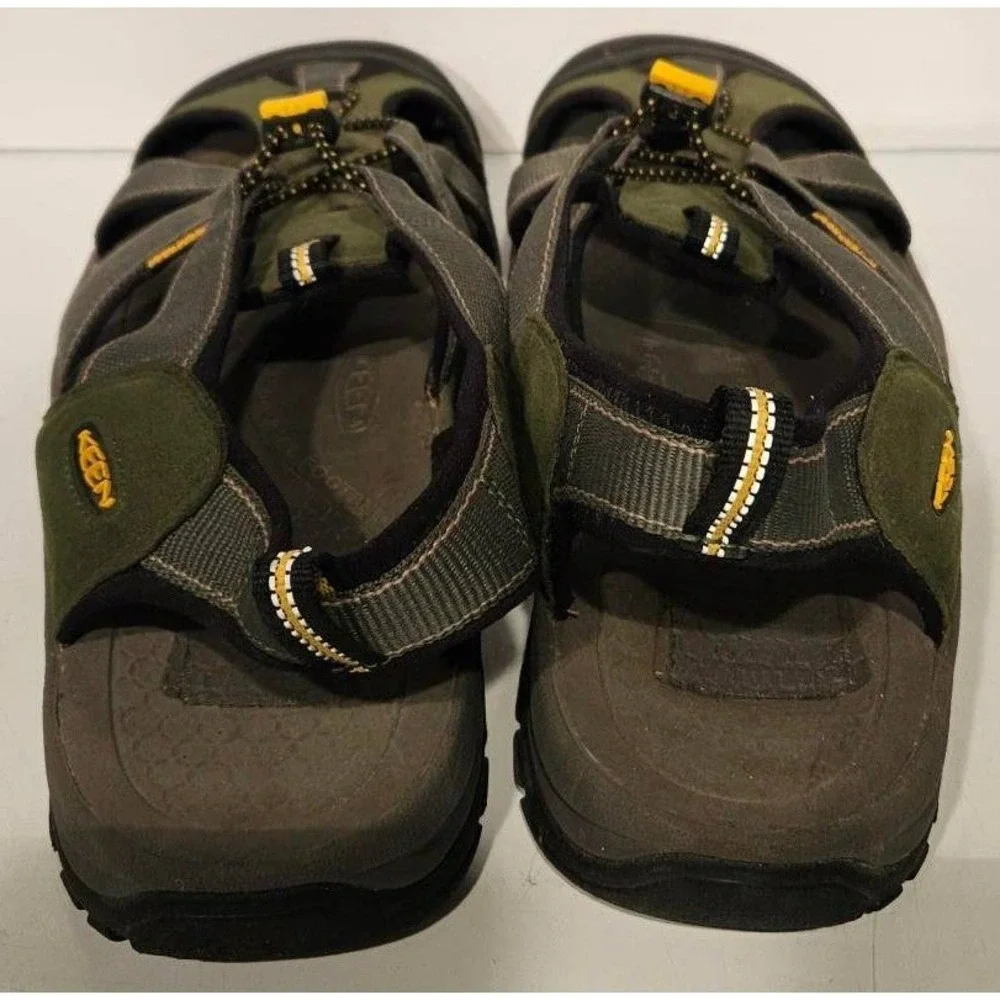 Keen Newport H2 Mens Hiking Sandals Olive Green Black Waterproof Size 14 1001938